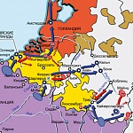 Первая антифранцузская коалиция 1792–1795 гг. Карта кампаний 1794 г. на Рейне и в Бельгии и Нидерландах